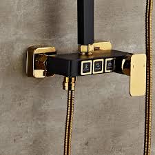 Black and Gold Mixer Shower
