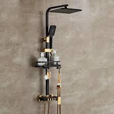 Black and Gold Mixer Shower